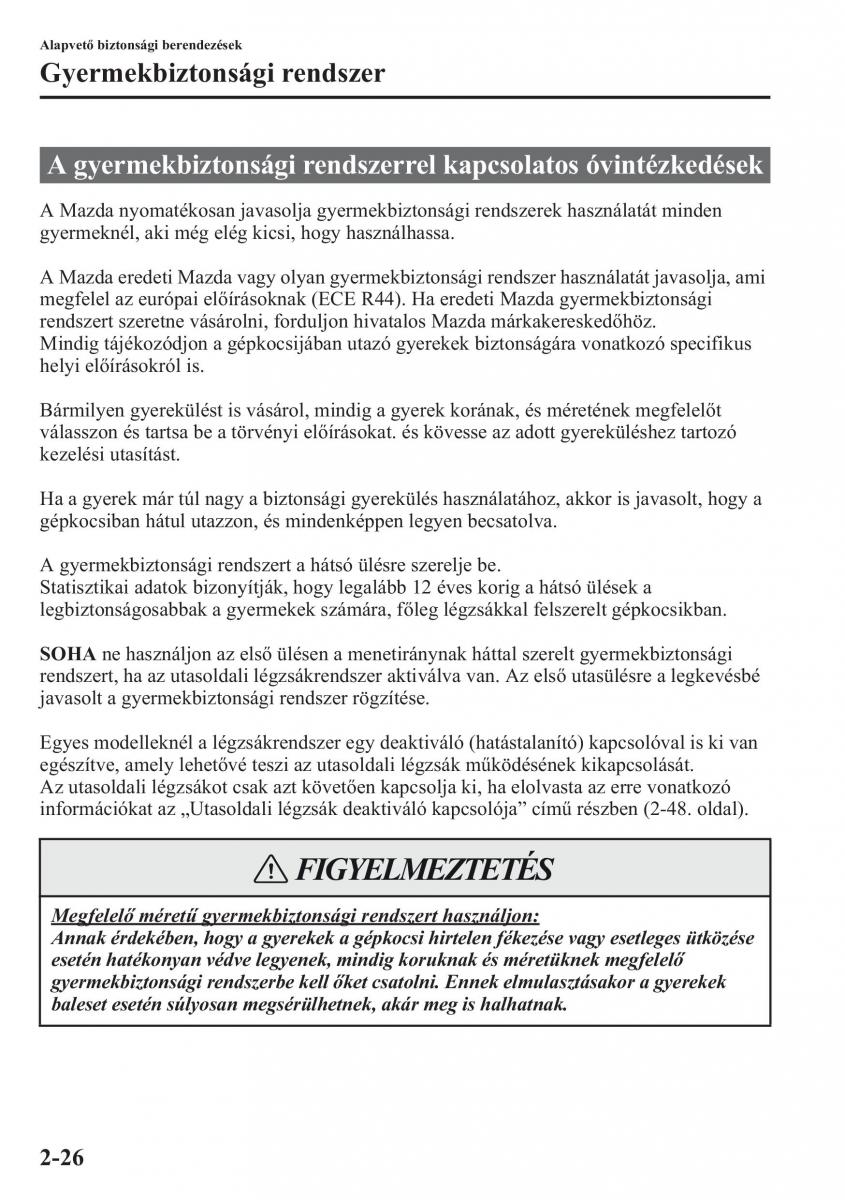 Mazda CX 5 Kezelesi utmutato / page 41