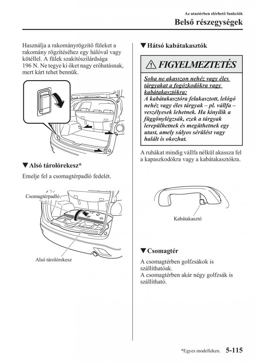 Mazda CX 5 Kezelesi utmutato / page 422