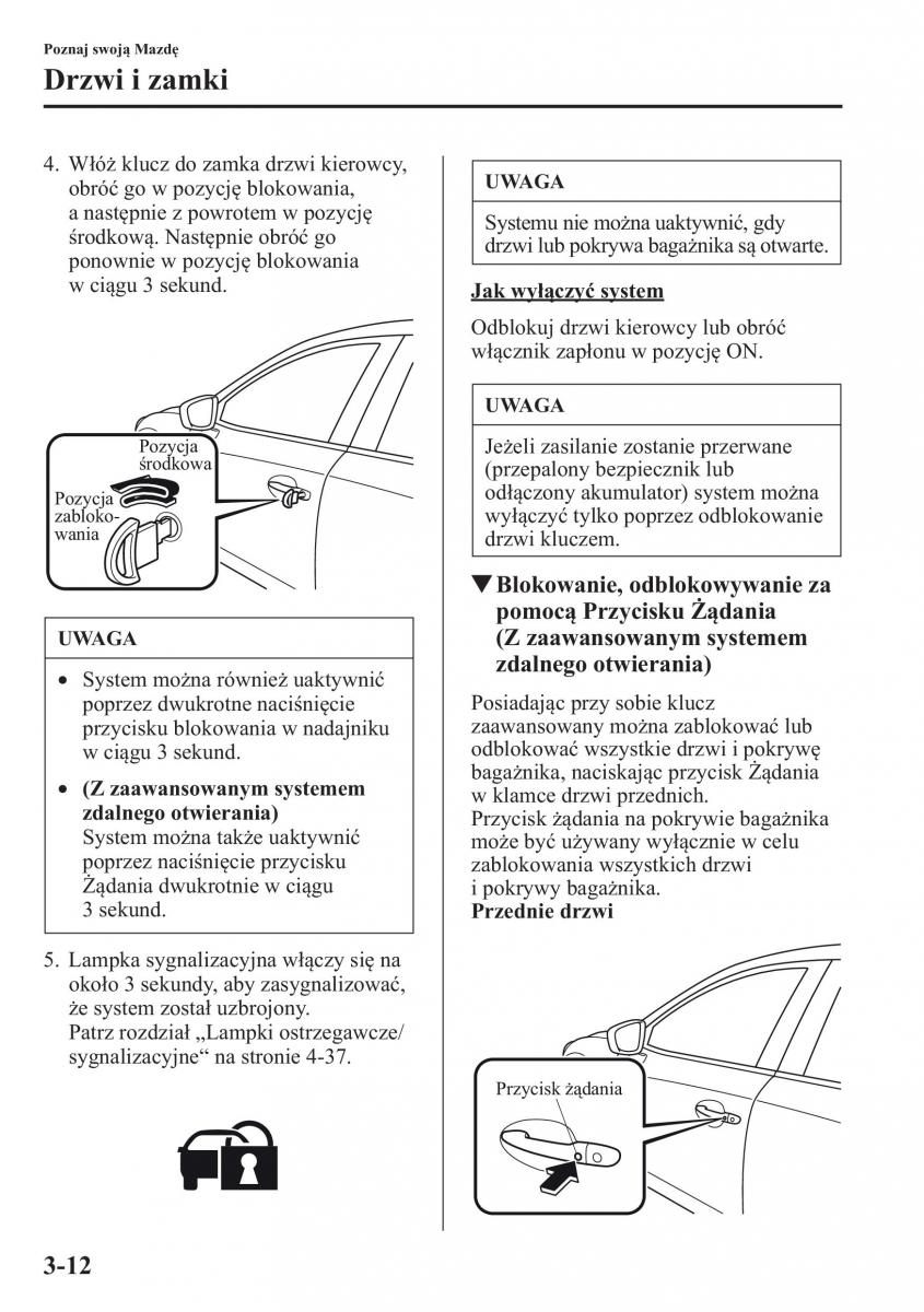 Mazda CX 5 instrukcja obslugi / page 85