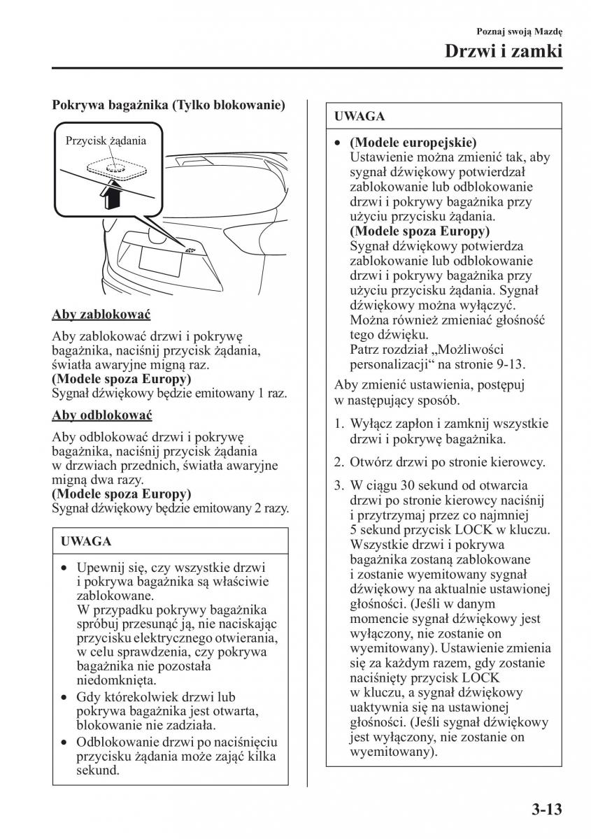 Mazda CX 5 instrukcja obslugi / page 86