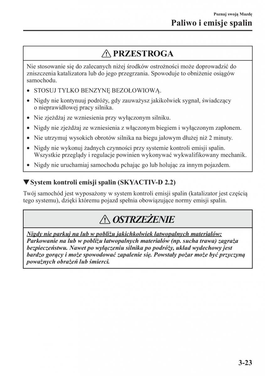 Mazda CX 5 instrukcja obslugi / page 96