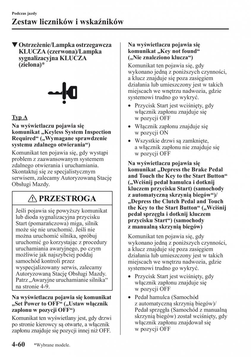 Mazda CX 5 instrukcja obslugi / page 197