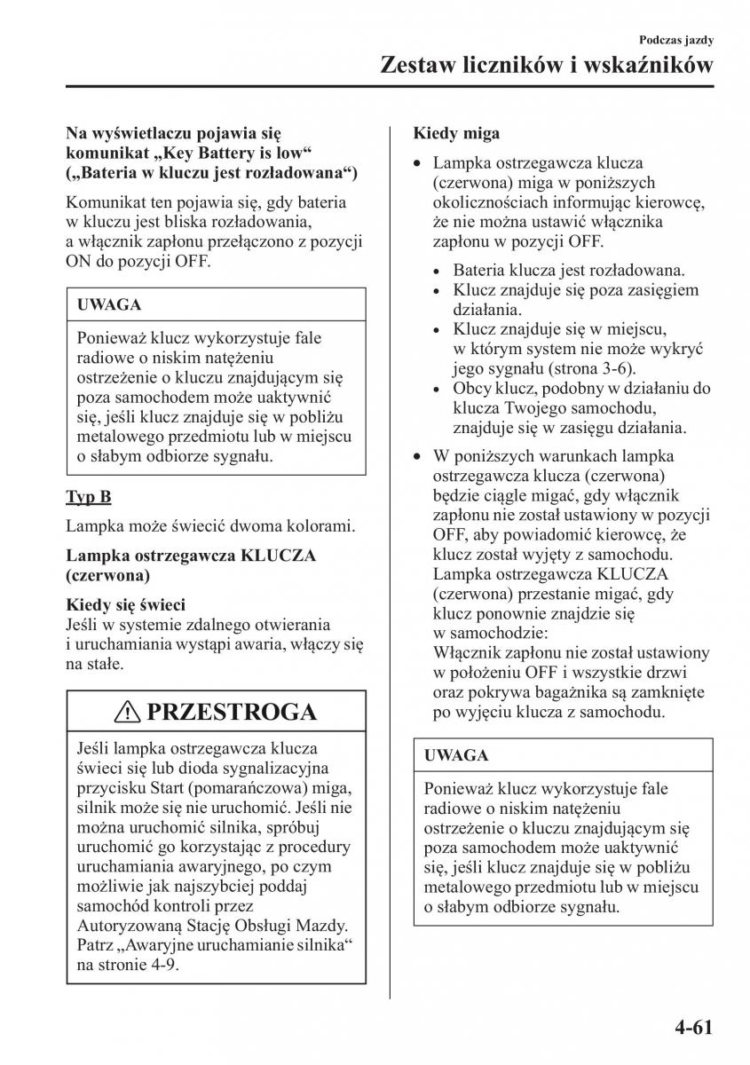 Mazda CX 5 instrukcja obslugi / page 198