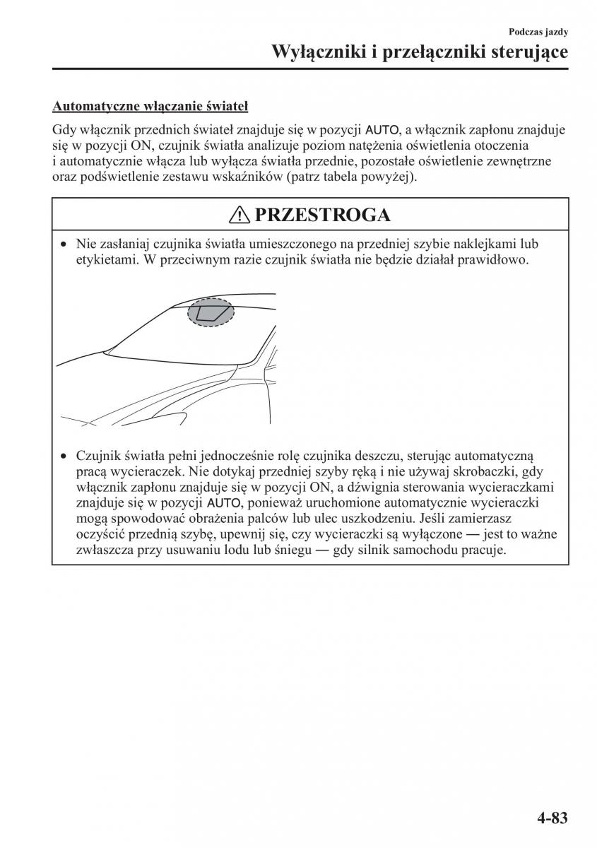 Mazda CX 5 instrukcja obslugi / page 220