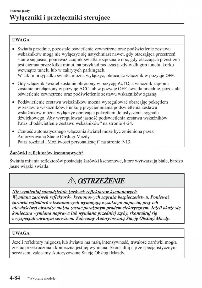 Mazda CX 5 instrukcja obslugi / page 221