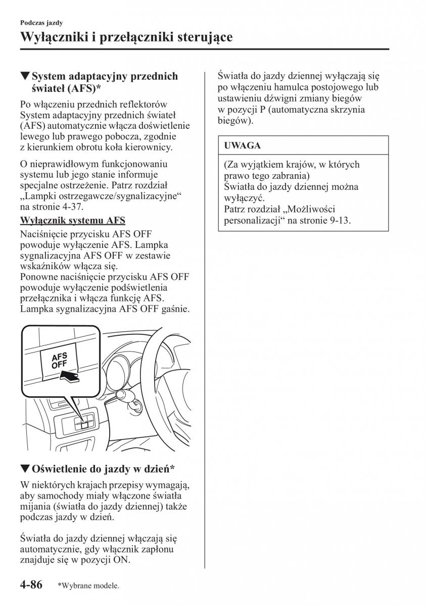 Mazda CX 5 instrukcja obslugi / page 223