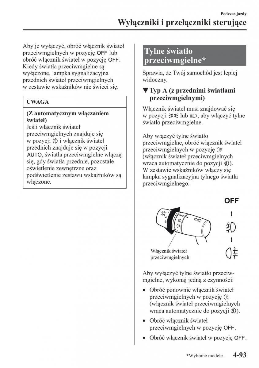 Mazda CX 5 instrukcja obslugi / page 230