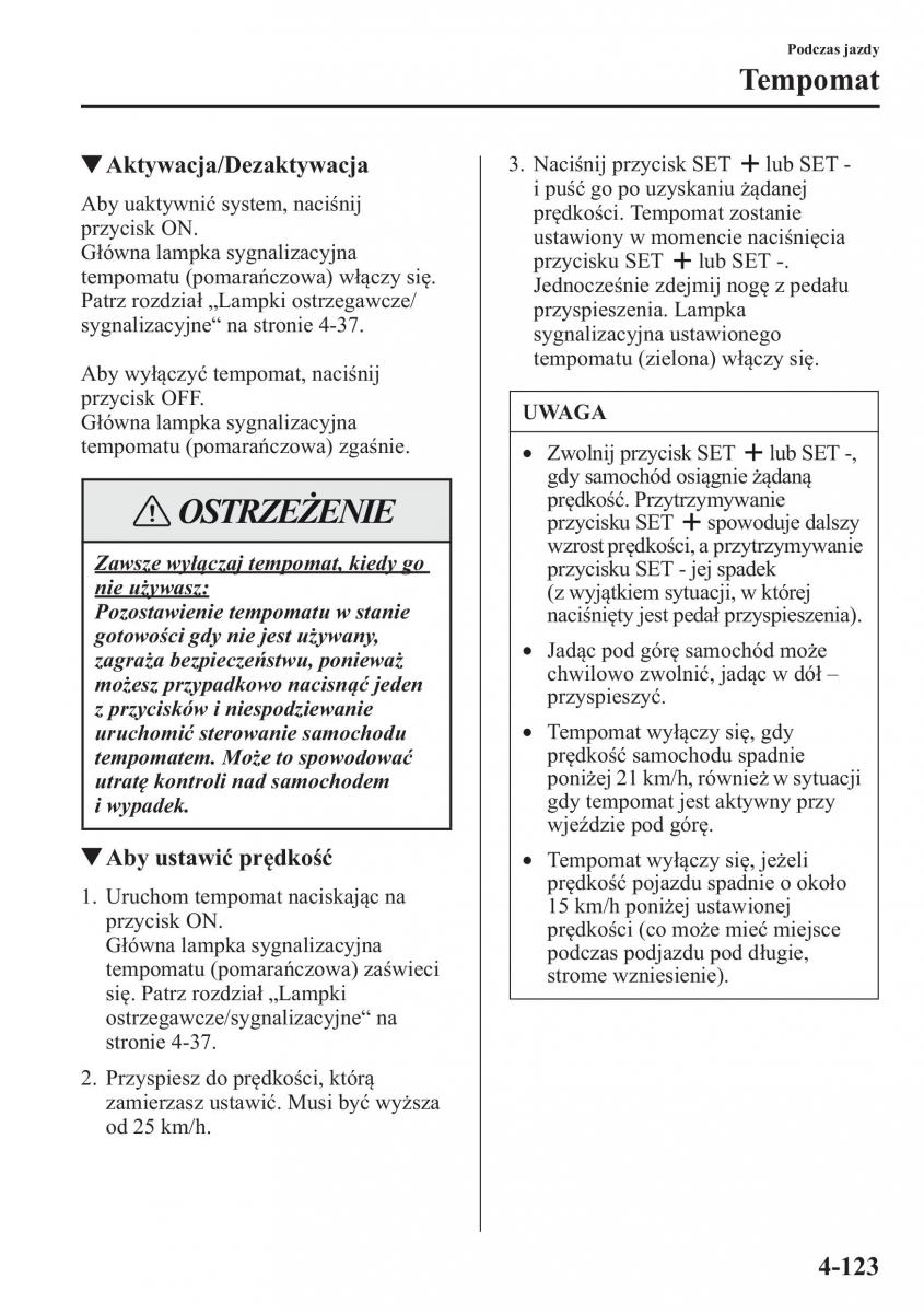 Mazda CX 5 instrukcja obslugi / page 260