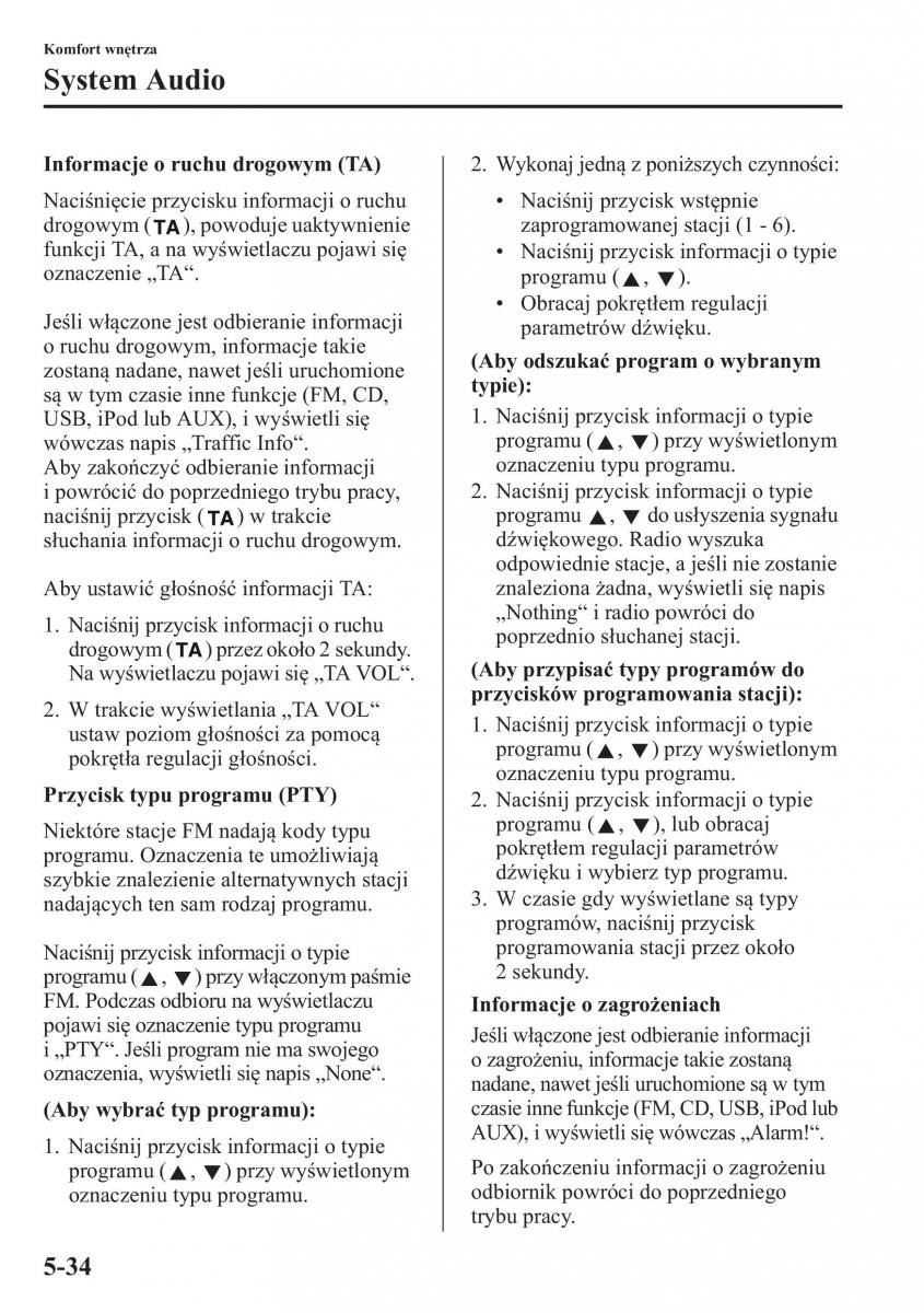 Mazda CX 5 instrukcja obslugi / page 341