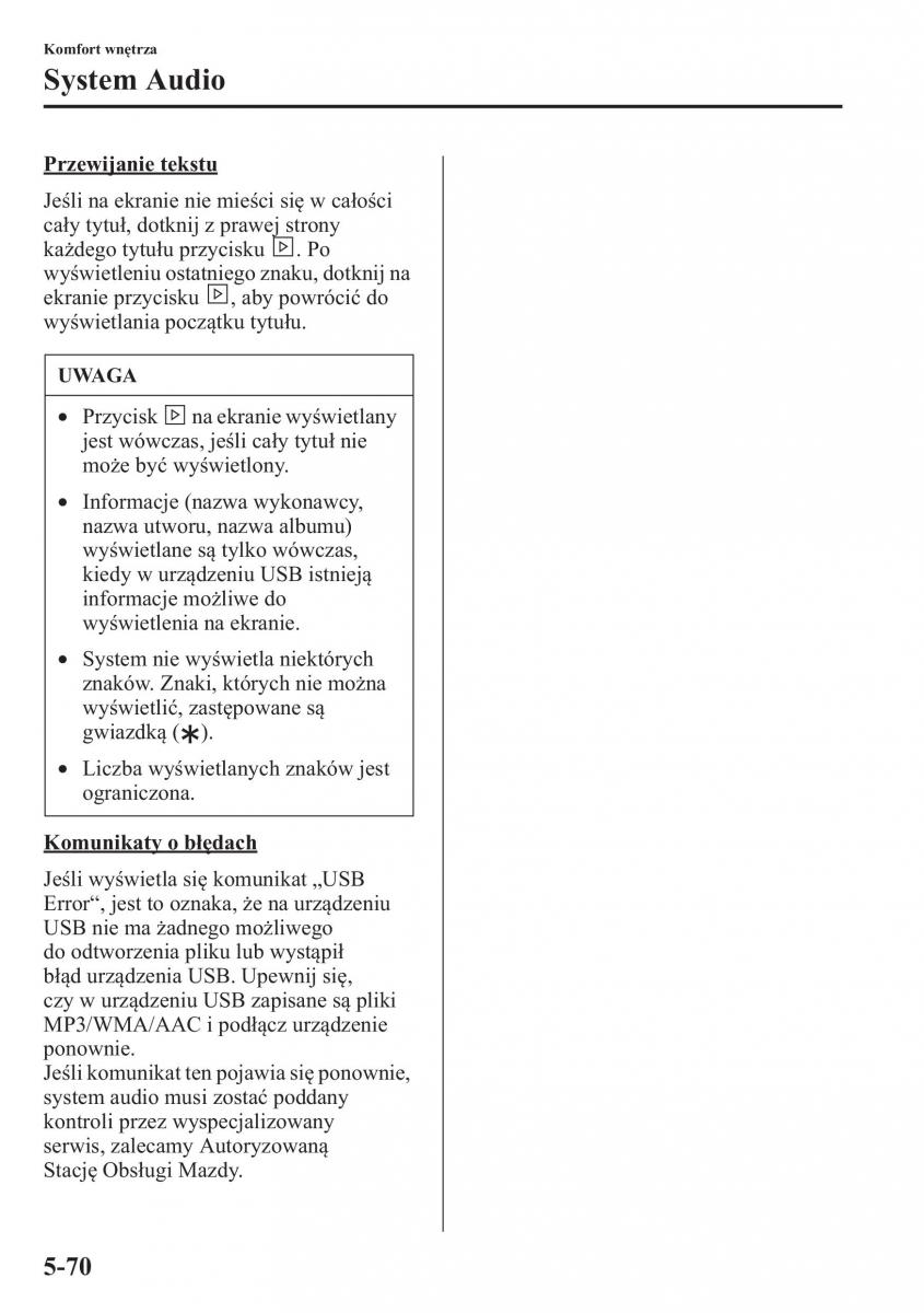 Mazda CX 5 instrukcja obslugi / page 377