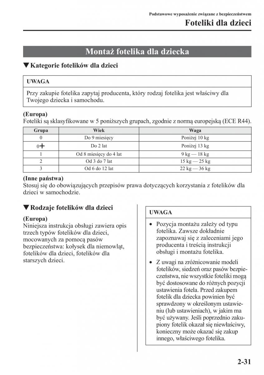 Mazda CX 5 instrukcja obslugi / page 46