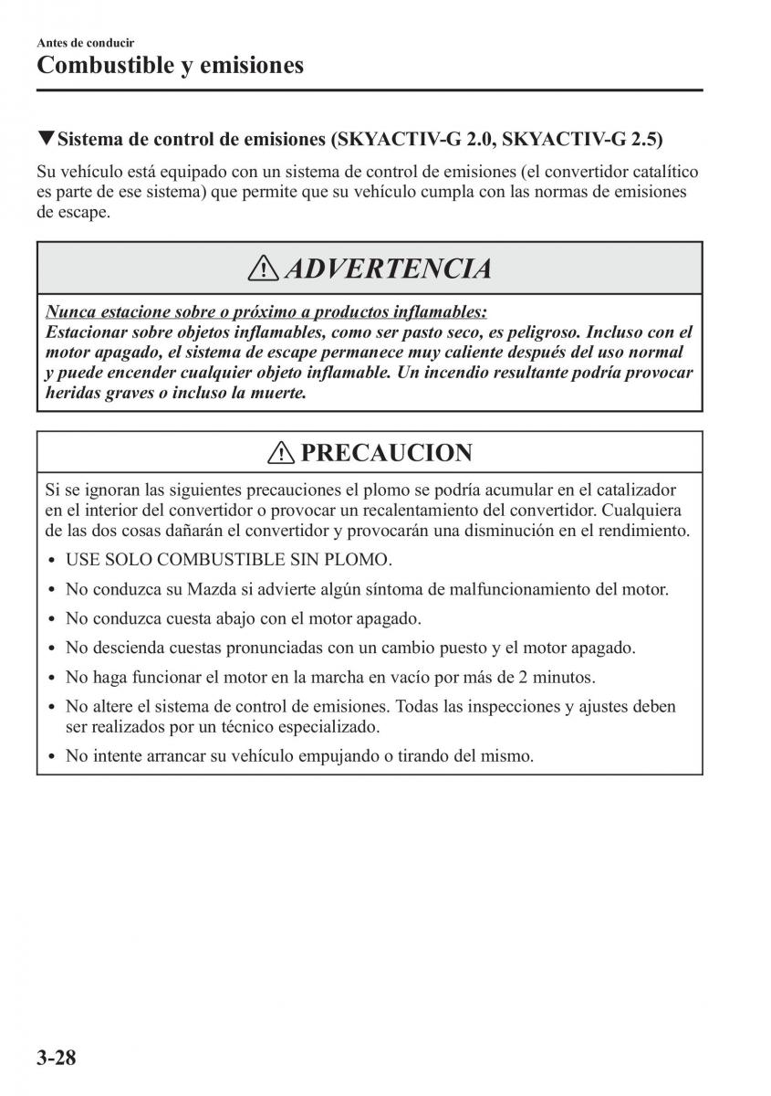 Mazda CX 5 manual del propietario / page 105