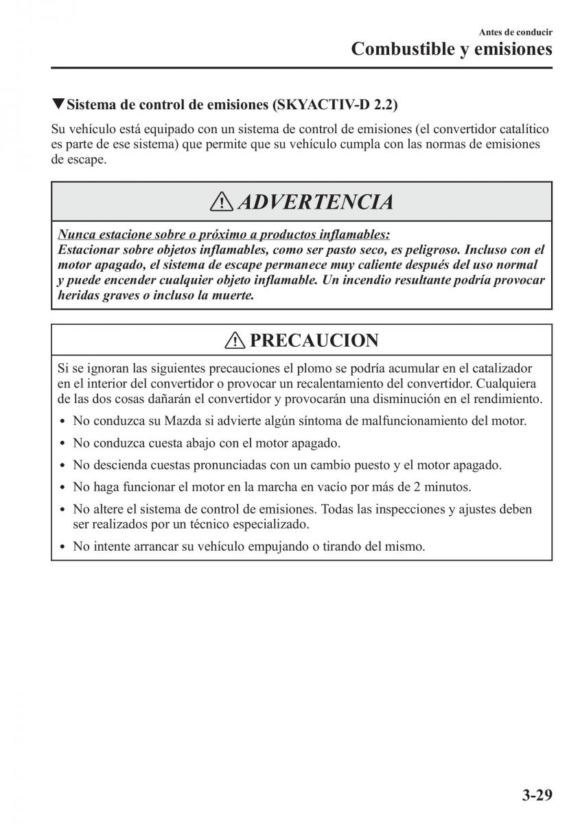 Mazda CX 5 manual del propietario / page 106