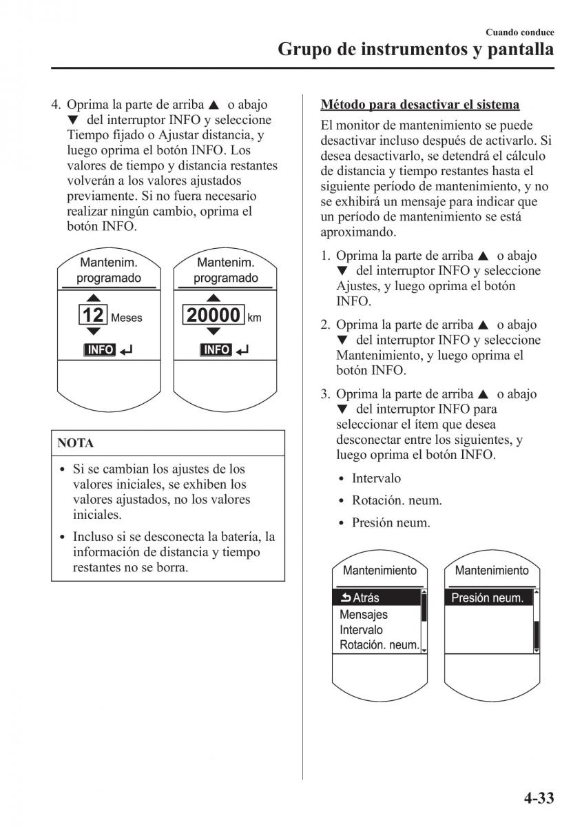 Mazda CX 5 manual del propietario / page 182