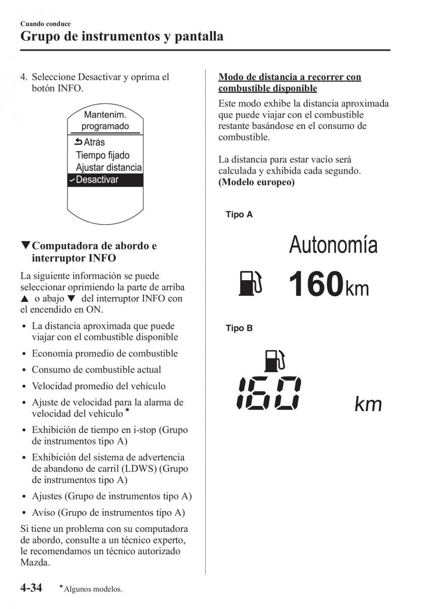 Mazda CX 5 manual del propietario / page 183