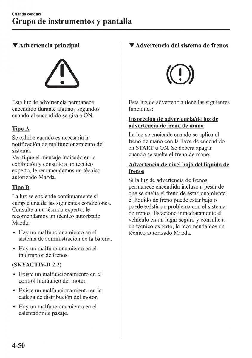 Mazda CX 5 manual del propietario / page 199