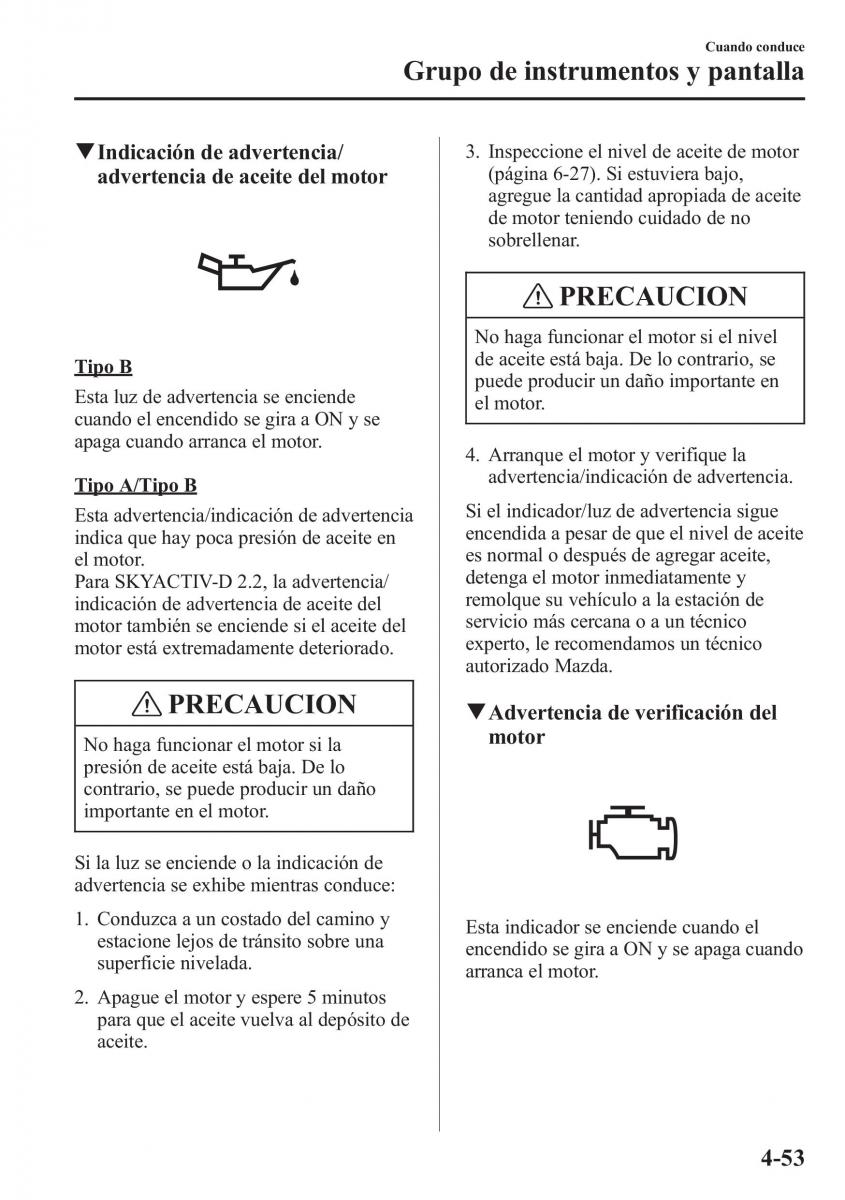 Mazda CX 5 manual del propietario / page 202