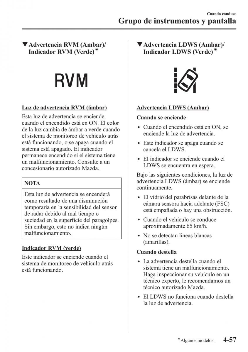 Mazda CX 5 manual del propietario / page 206