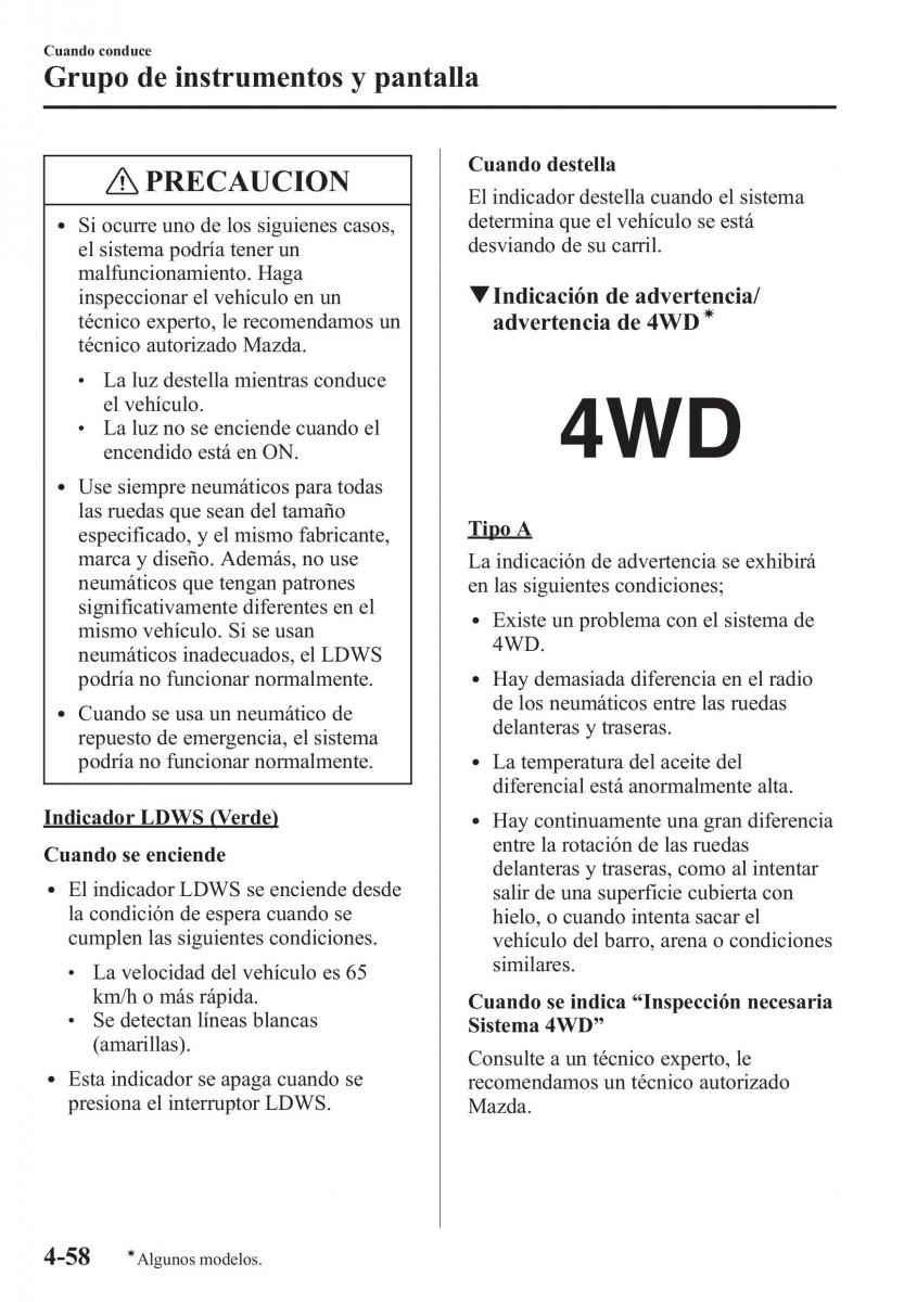 Mazda CX 5 manual del propietario / page 207