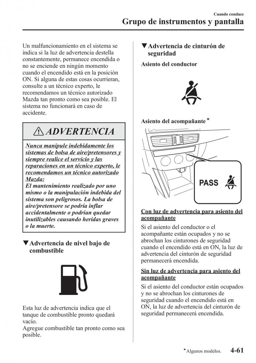 Mazda CX 5 manual del propietario / page 210