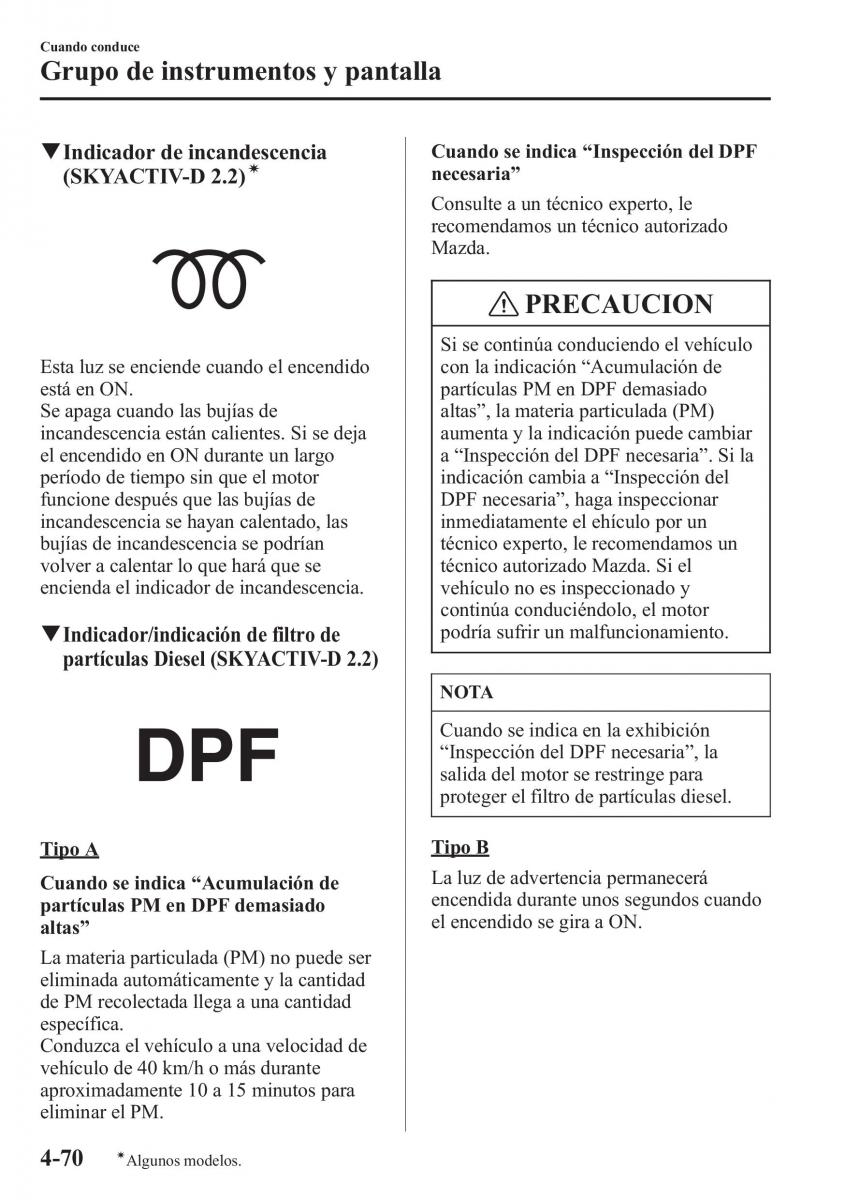 Mazda CX 5 manual del propietario / page 219