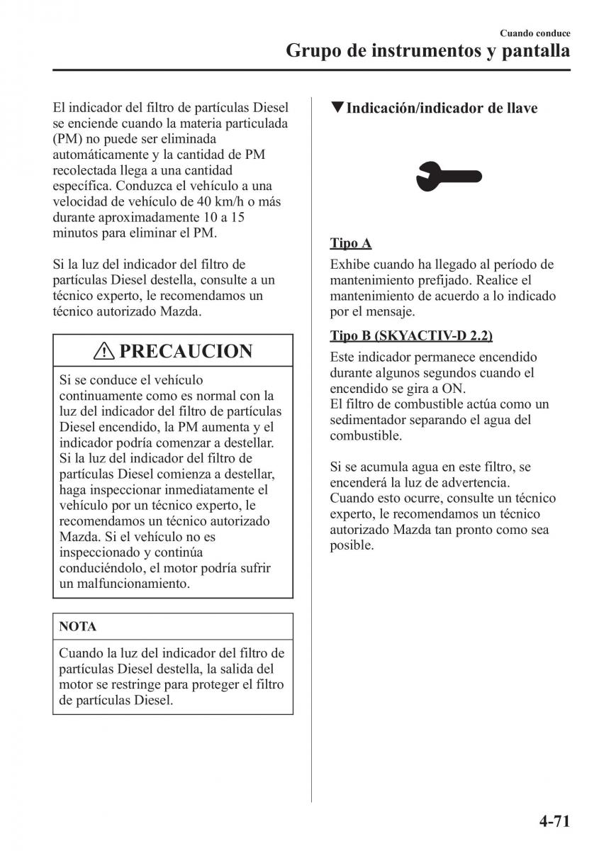 Mazda CX 5 manual del propietario / page 220