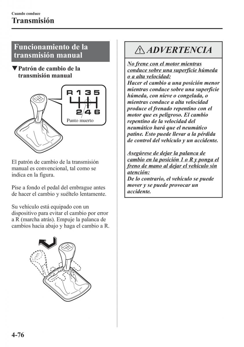 Mazda CX 5 manual del propietario / page 225