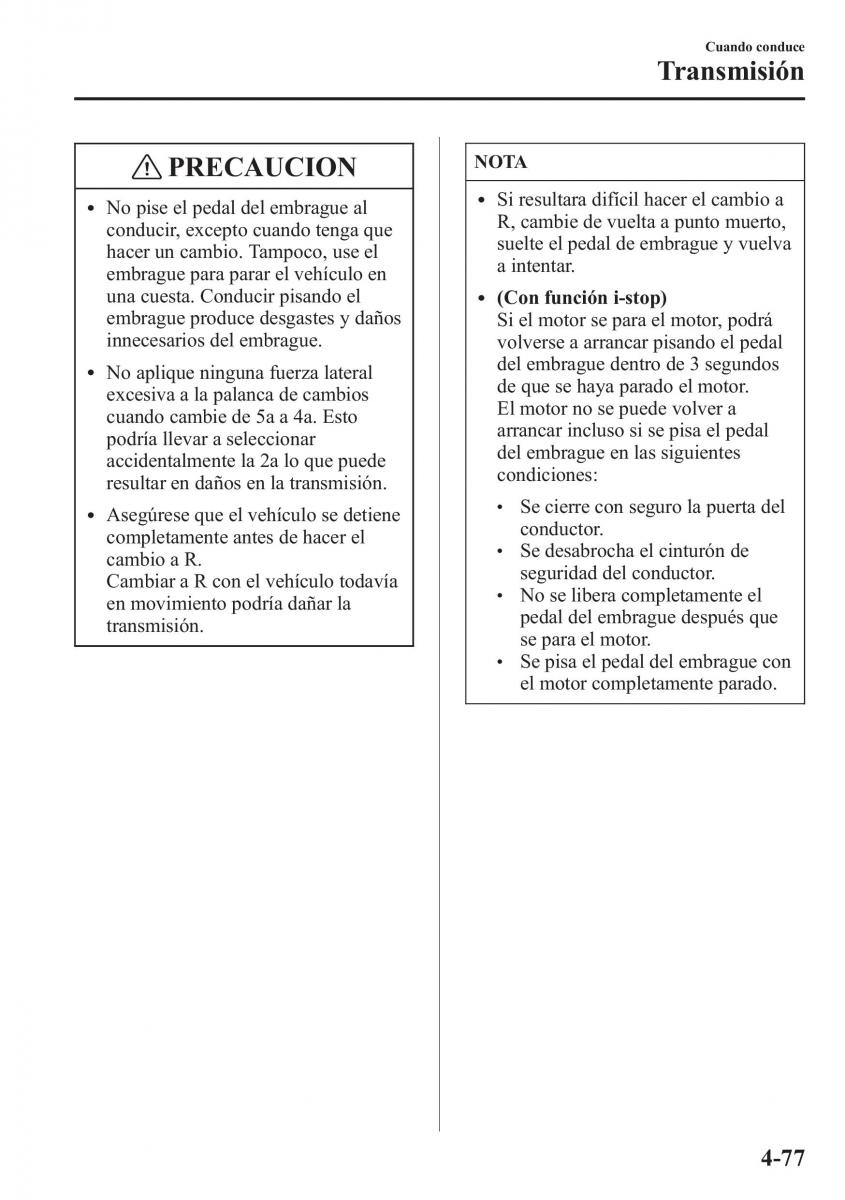 Mazda CX 5 manual del propietario / page 226