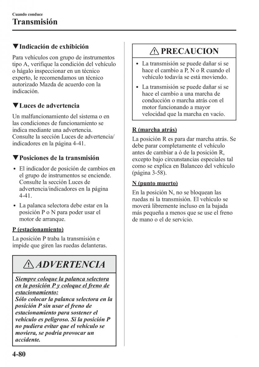 Mazda CX 5 manual del propietario / page 229