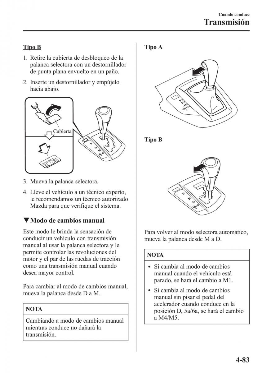 Mazda CX 5 manual del propietario / page 232