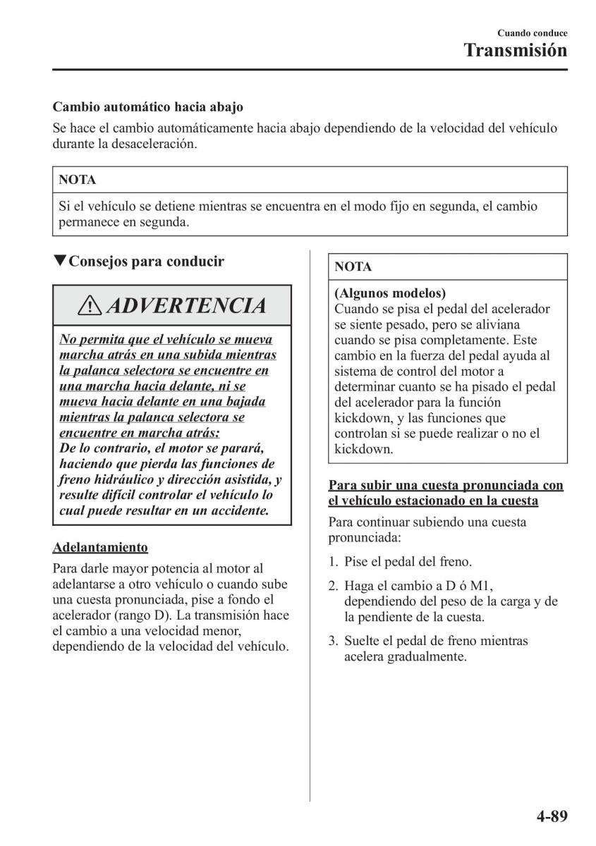 Mazda CX 5 manual del propietario / page 238