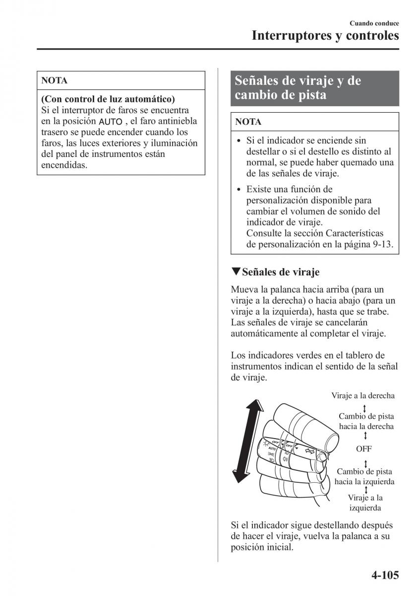 Mazda CX 5 manual del propietario / page 254