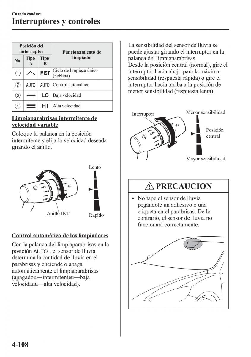 Mazda CX 5 manual del propietario / page 257