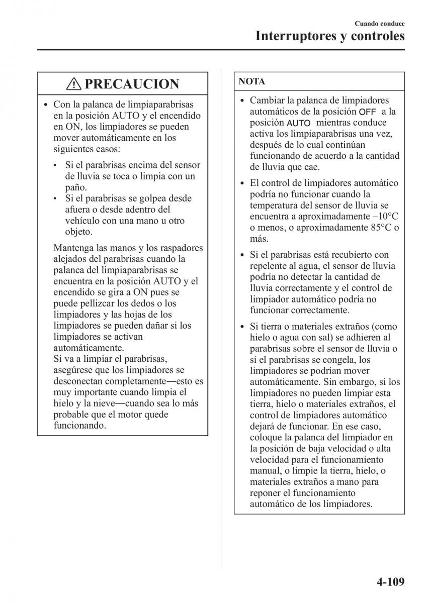 Mazda CX 5 manual del propietario / page 258