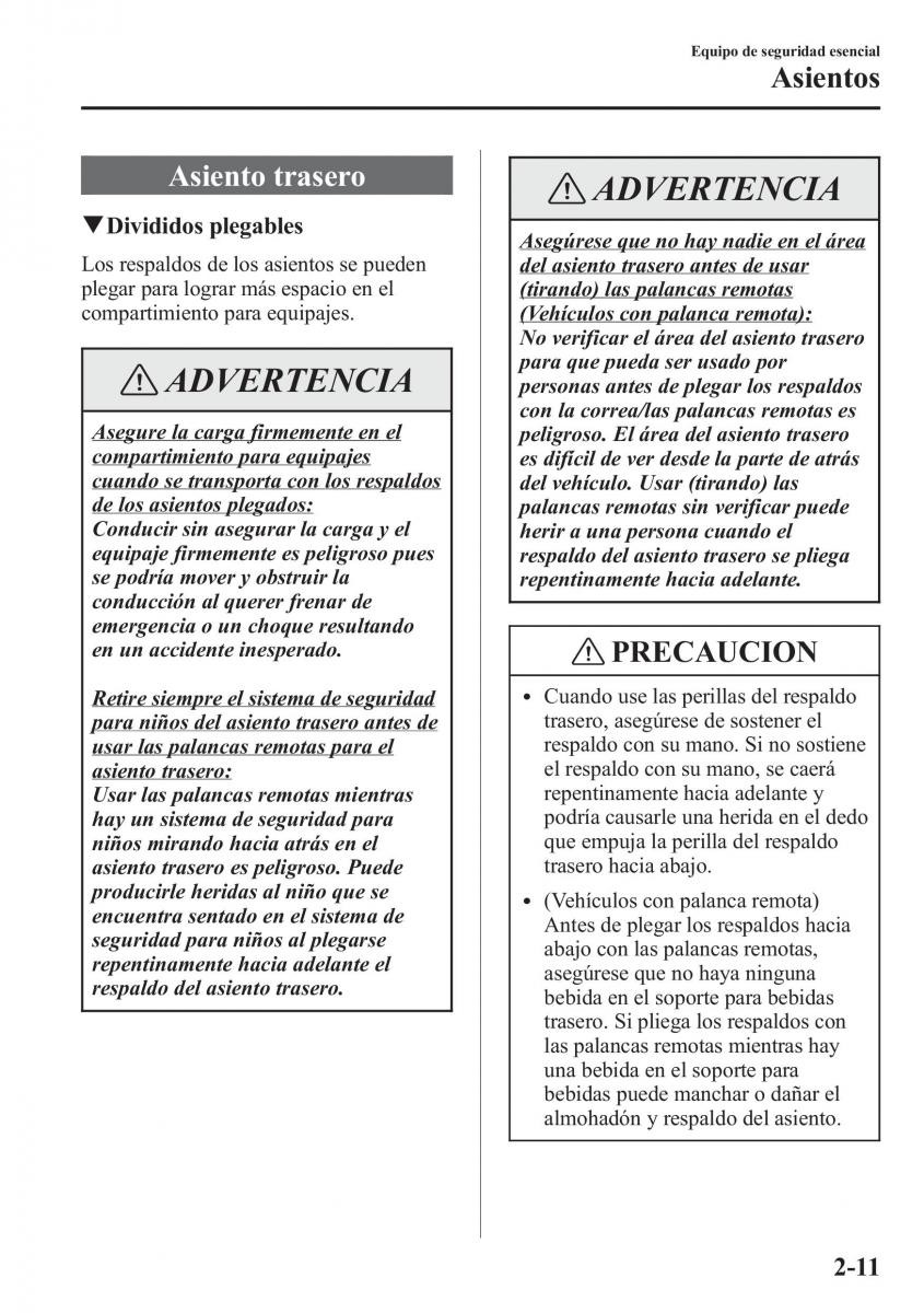 Mazda CX 5 manual del propietario / page 26