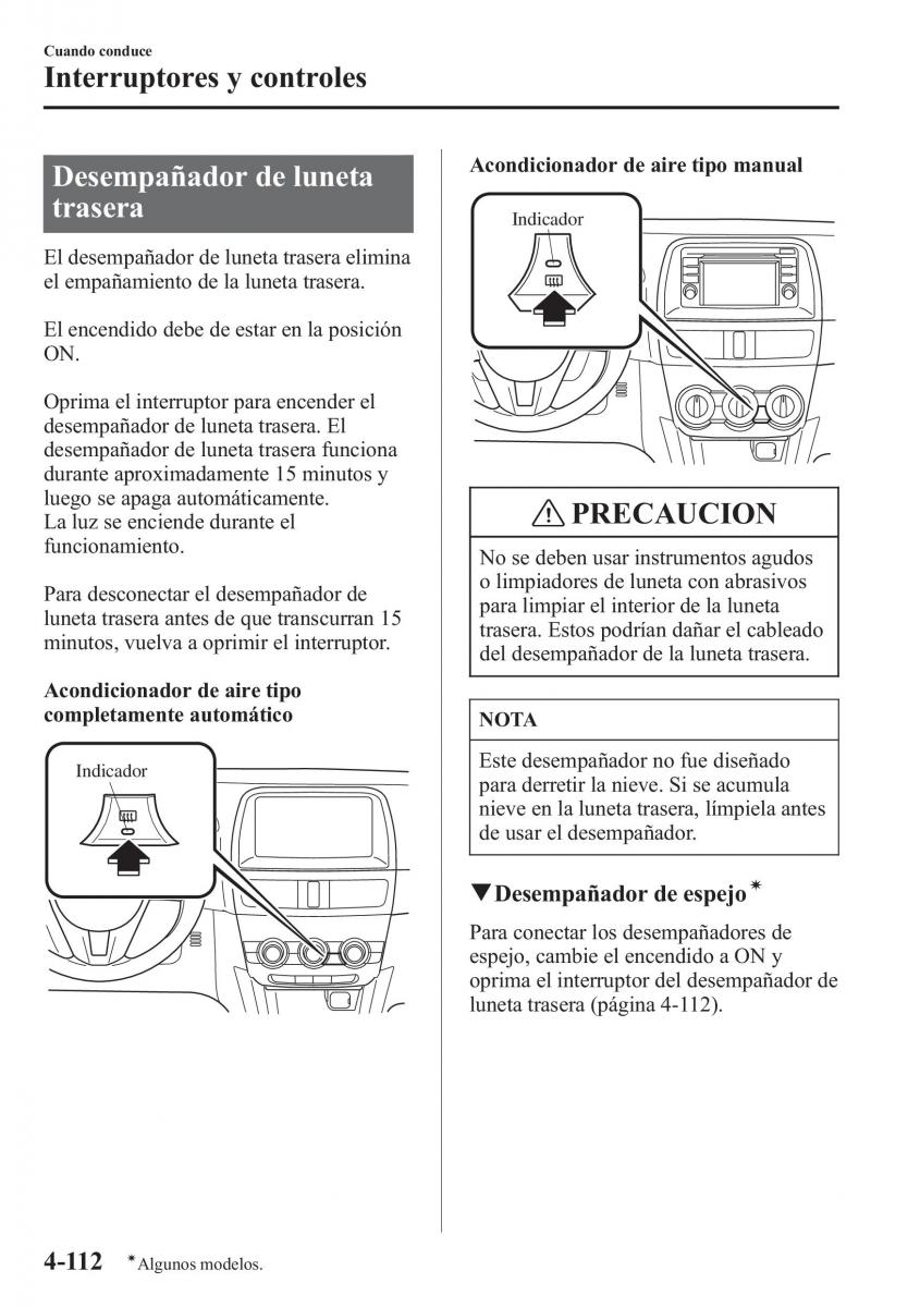 Mazda CX 5 manual del propietario / page 261