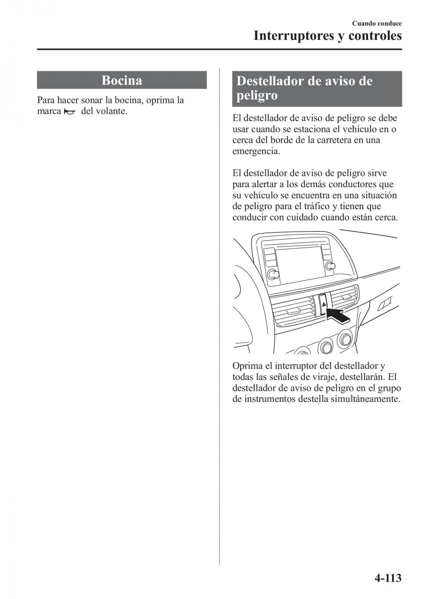 Mazda CX 5 manual del propietario / page 262