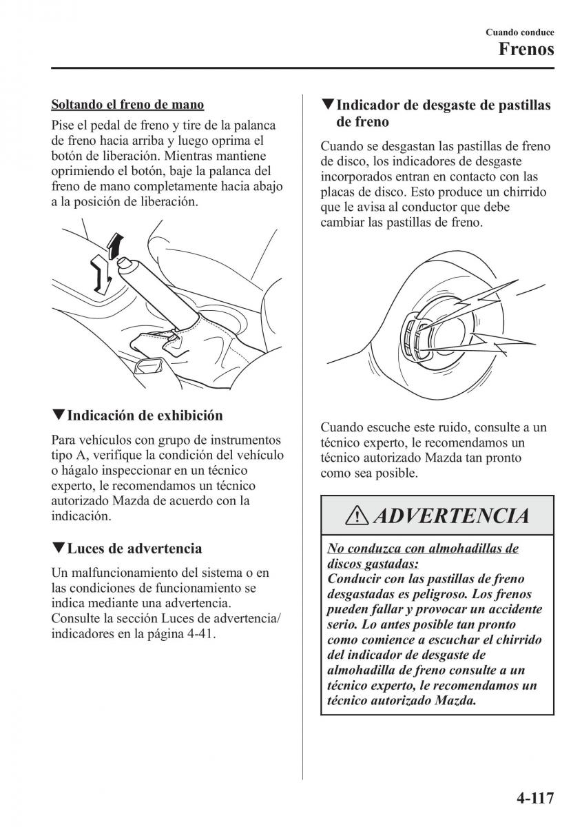 Mazda CX 5 manual del propietario / page 266