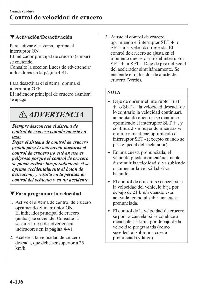 Mazda CX 5 manual del propietario / page 285