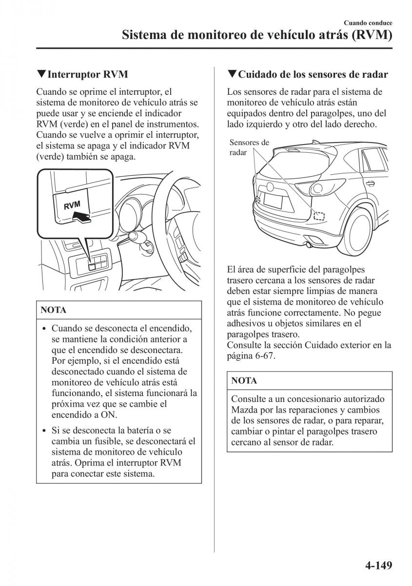 Mazda CX 5 manual del propietario / page 298