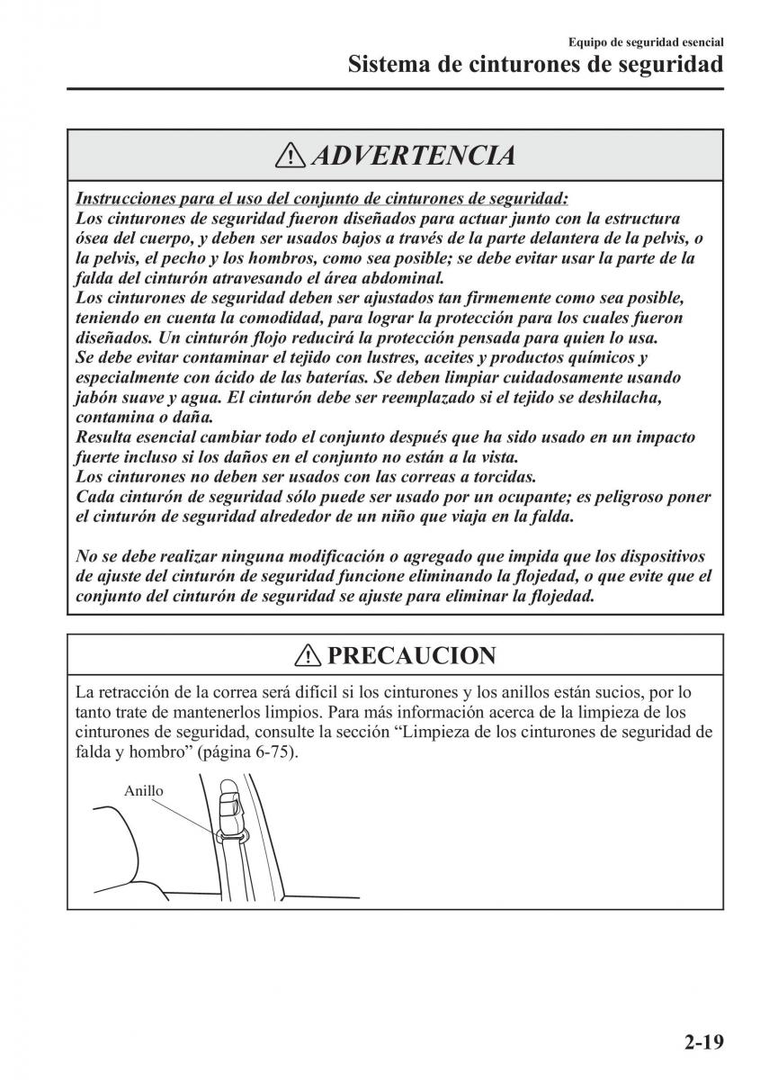 Mazda CX 5 manual del propietario / page 34