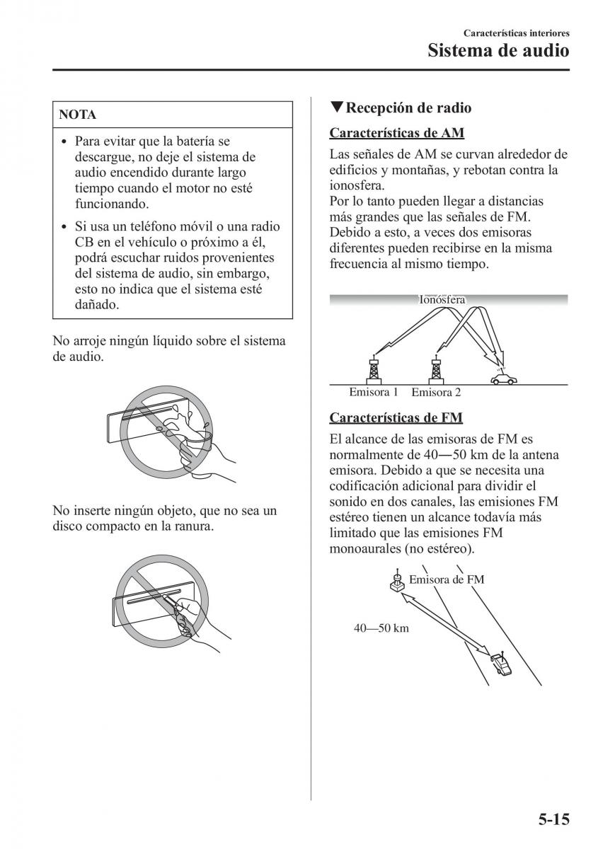 Mazda CX 5 manual del propietario / page 350