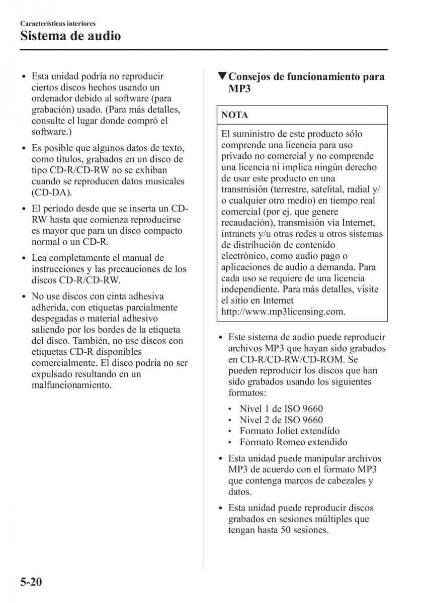 Mazda CX 5 manual del propietario / page 355