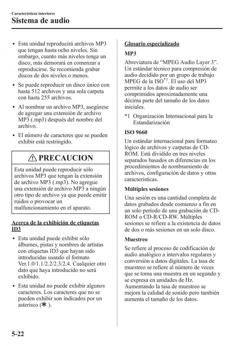 Mazda CX 5 manual del propietario / page 357