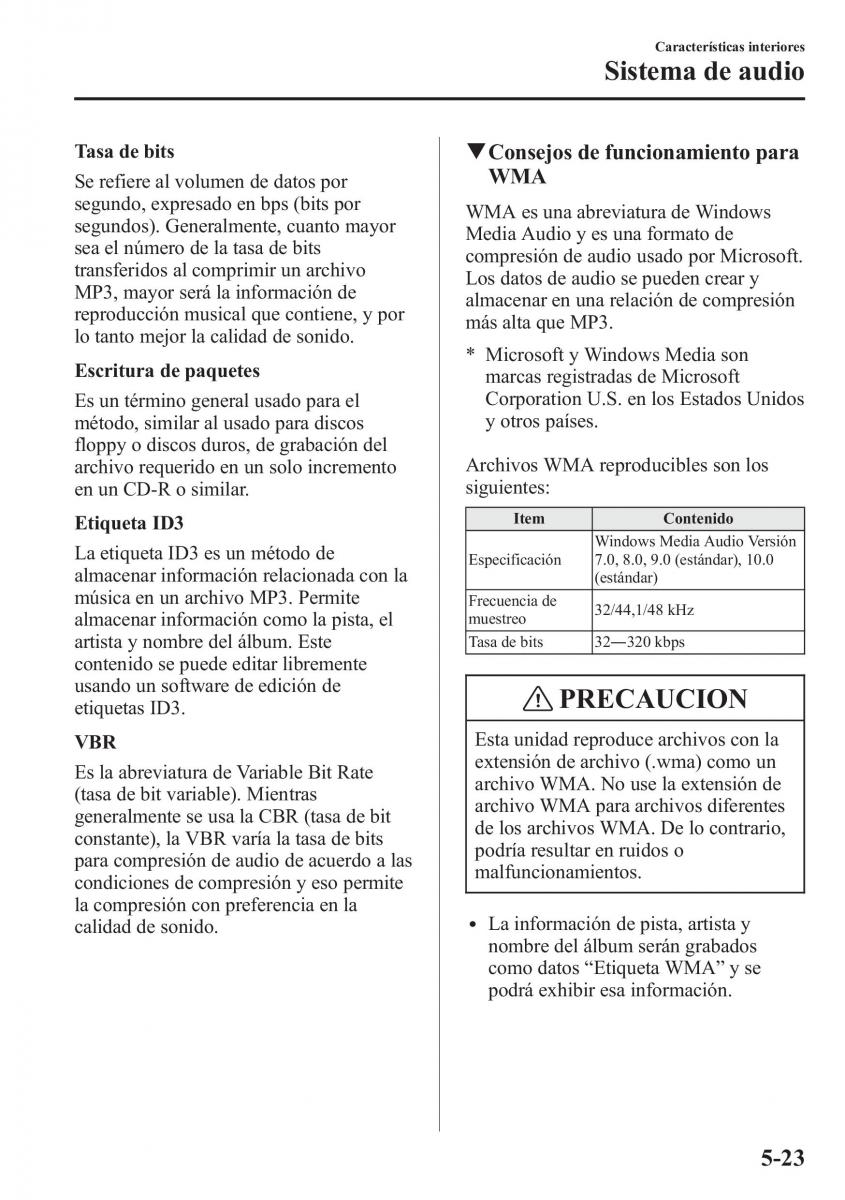 Mazda CX 5 manual del propietario / page 358