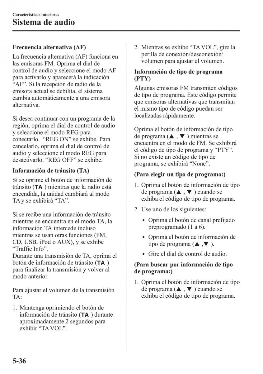 Mazda CX 5 manual del propietario / page 371