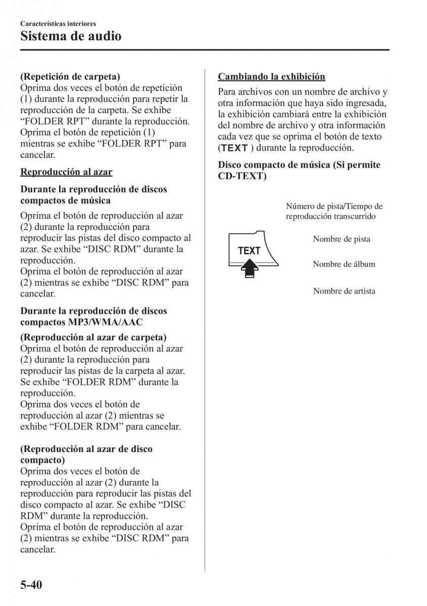 Mazda CX 5 manual del propietario / page 375