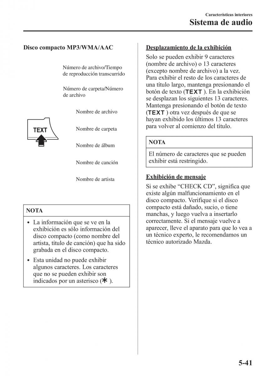 Mazda CX 5 manual del propietario / page 376