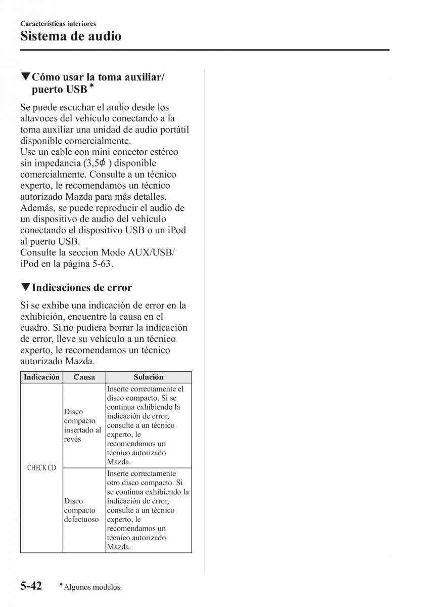 Mazda CX 5 manual del propietario / page 377