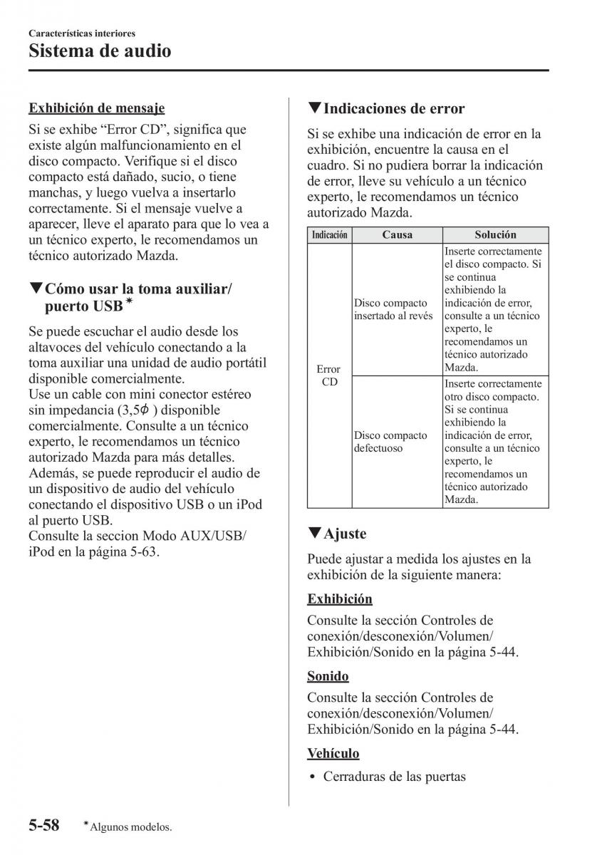 Mazda CX 5 manual del propietario / page 393